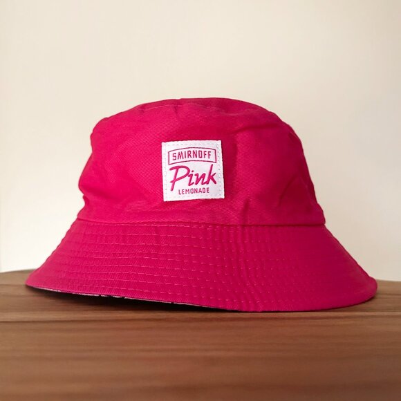 Pink Flamingo Reversible Bucket Hat Limited Edition Smirnoff Pink Lemonade - Picture 3 of 3